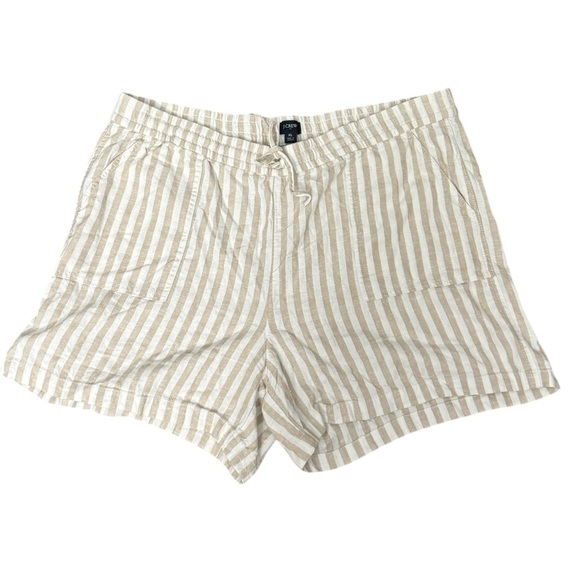 J.Crew Linen Blend Drawstring Waist Shorts Size XL - Picture 2 of 6